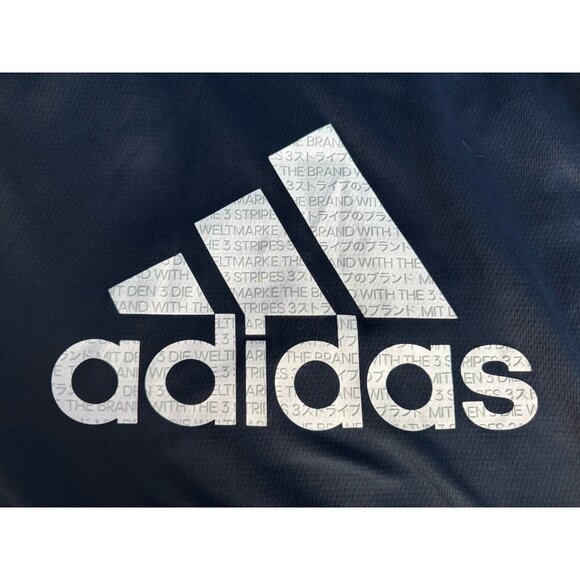 Adidas Men's Sz M Badge of Sport BOS Matrix Navy Blue Pullover Hoodie - Picture 4 of 11